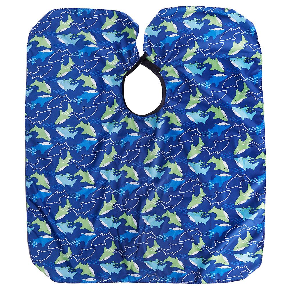 Áo choàng cắt tóc bằng Nylon chống thấm nước họa tiết cá biển cho bé | BigBuy360 - bigbuy360.vn