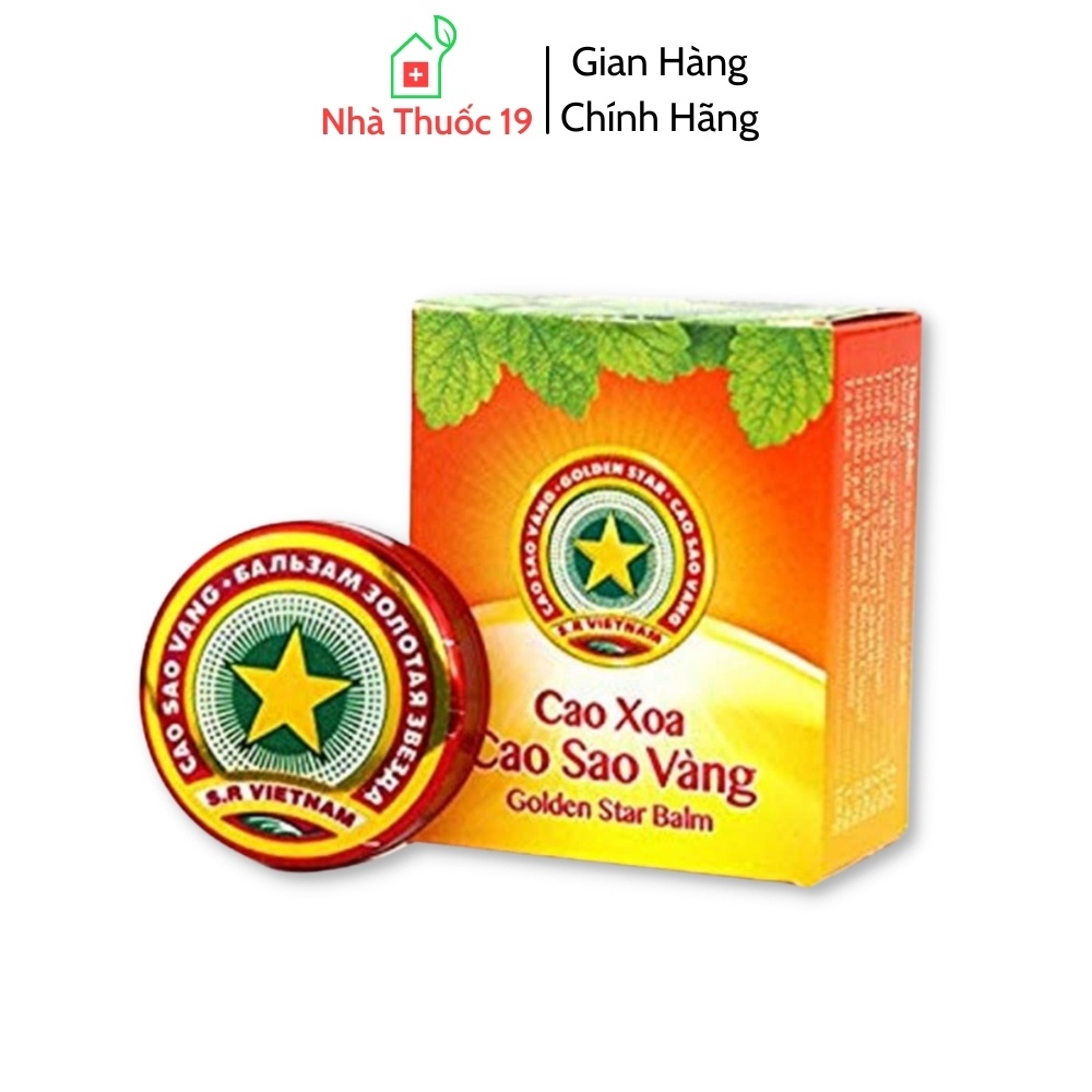 Cao Sao Vàng TW3 (Dầu Cù Là), Cao Xoa Nhức Đầu, Đau Bụng, Say Tàu Xe, Sổ Mũi, Côn Trùng Đốt, Dầu Cù Là Lọ 3g