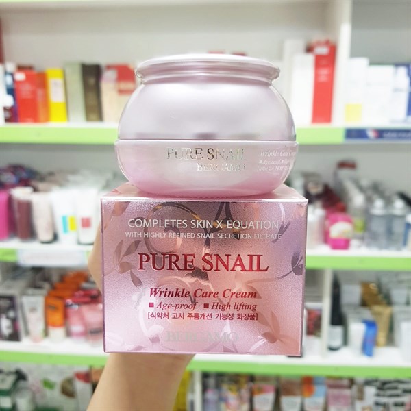 Kem Dưỡng Ẩm Da Bergamo Pure Snail Wrinkle Care Cream 50g