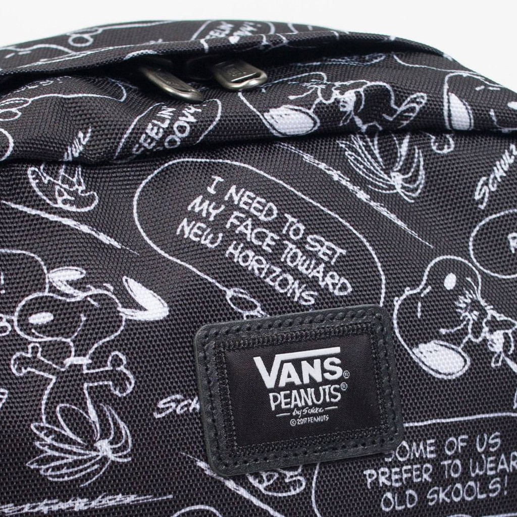 Ba lô Van.s old skool II peanuts snoopy black backpack - balo đi học thời trang 3 màu đen, vàng, xanh