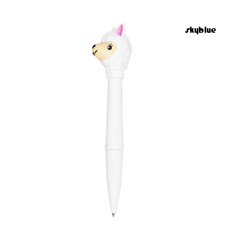 [Mùa tựu trường]Creative Alpaca Pattern Multifunctional LED Light Sound Electronic Ballpoint Pen