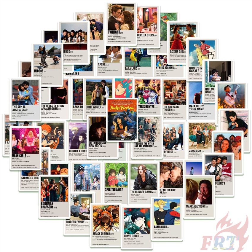 ❉ Mixed Movie &amp; TV Shows Series 04 Polaroid Frame Stickers ❉ 50Pcs/Set DIY Fashion Waterproof Doodle Decal Stickers
