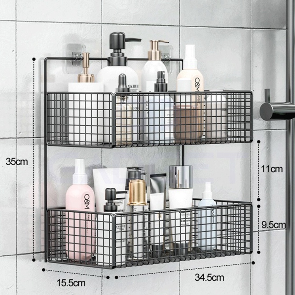 Giỏ Đựng Đồ Dùng Gắn Góc Tường Tiện Dụng Cho Nhà Tắm