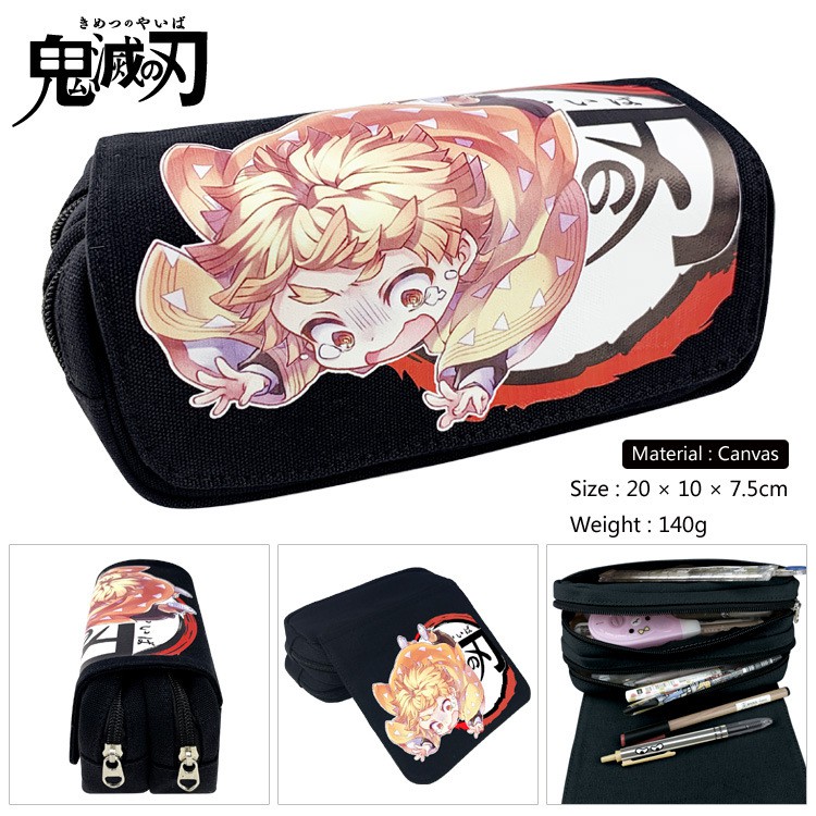 Demon Slayer: Kimetsu no Yaiba Cartoon Pencil Box hộp bút chì Văn phòng sinh viên