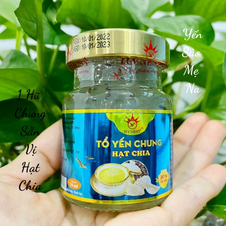 1 Hũ Yến Sào Khánh Hòa Chưng Hạt Chia 70ml Không Chất Bảo Quản 30% Tổ Yến