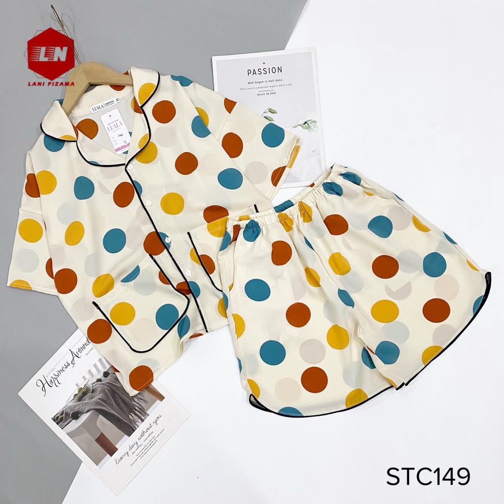 ❤️Đồ Ngủ Pijama Lụa Satin Tay Ngắn ( cộc )  Pizama Quần sooc ( đùi)  Mềm Mịn, Sang Chảnh diện đi chơi, mặc nhà cho nàng