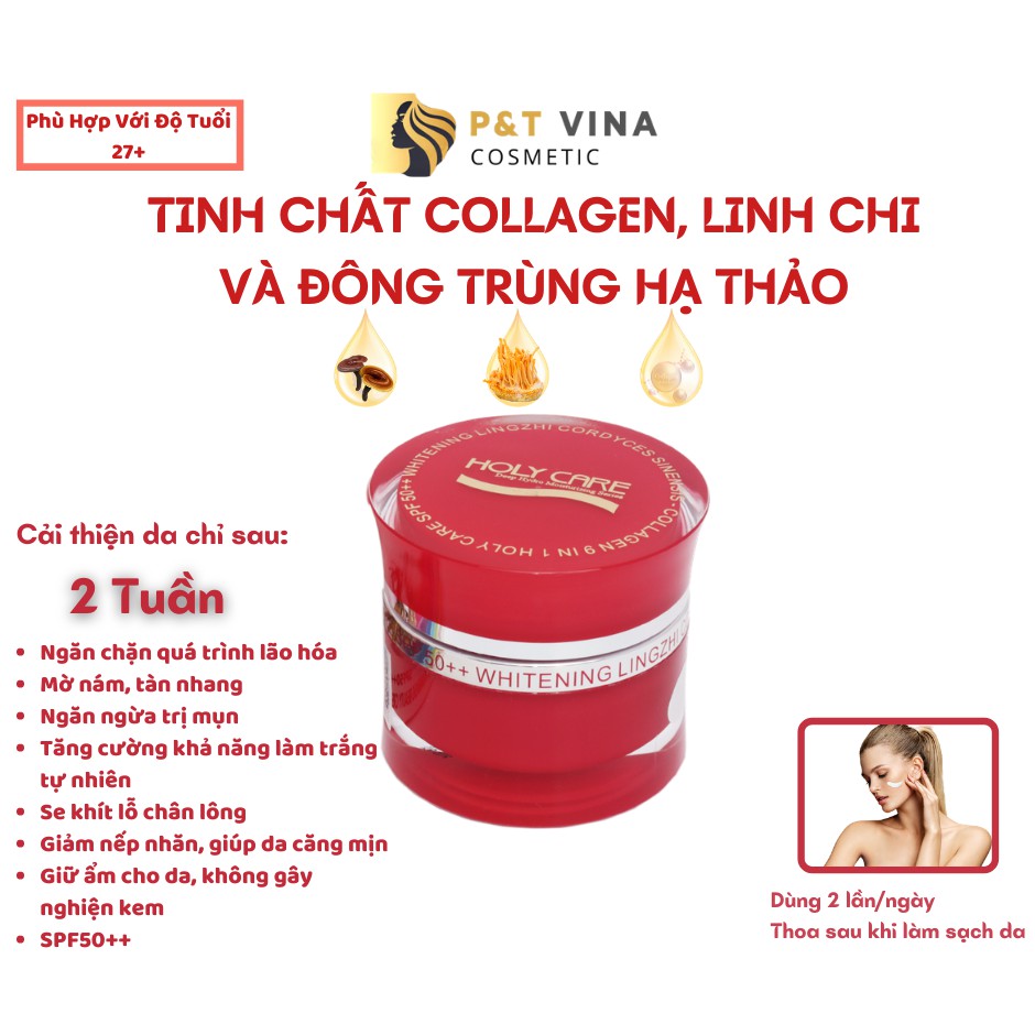 [Tặng Gel Tẩy Tế Bào Chết Holy Care] Kem Dưỡng Trắng Da Cao Cấp Holy Care 9in1 Tinh Chất Đông Trùng Hạ Thảo 20g | BigBuy360 - bigbuy360.vn