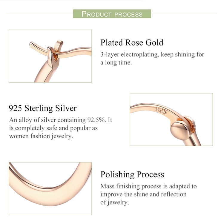 Đôi Khuyên Tai Bamoer Sce478 bạc 925 Dáng Tròn Phong Cách Cổ Điển Cho Phụ Nữ