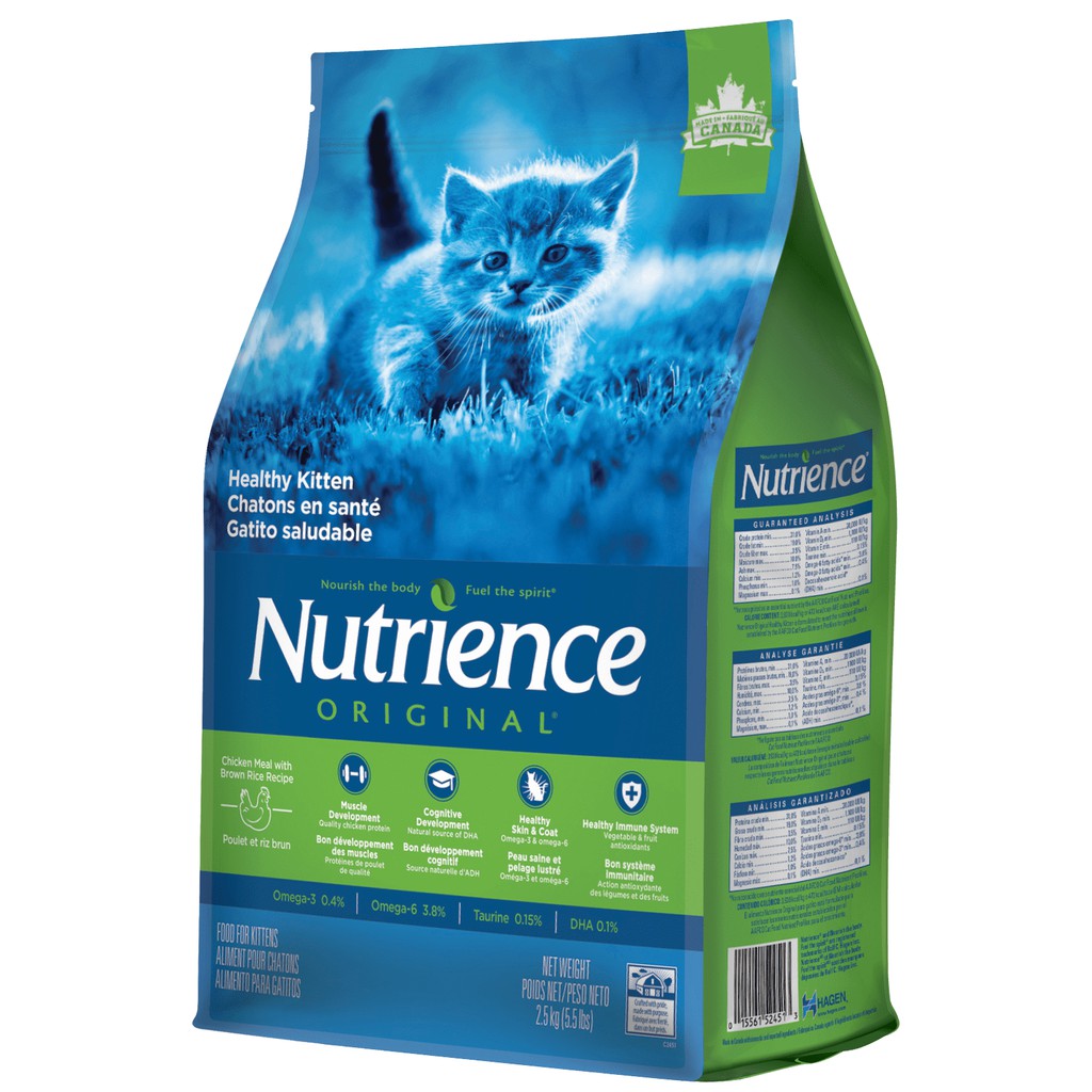 Thức Ăn Cho Mèo Con Nutrience Original bao 2.5kg - Thịt Gà, Rau Củ Và Trái Cây Tự Nhiên (Dưới 12 Tháng Tuổi)