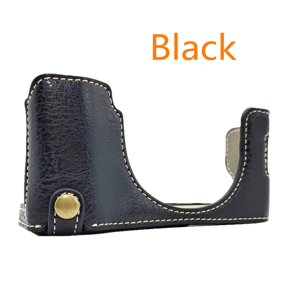 X100V PU Camera Bag Half Base Body Case Cover Shell for Fujifilm X100V Camera