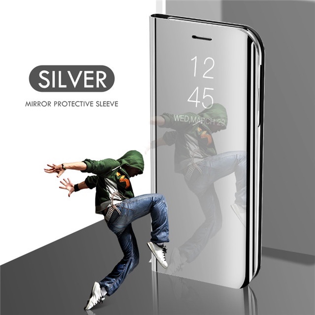 Bao Da Điện Thoại Nắp Lật Tráng Gương Tự Động Tắt Mở Thông Minh Cho OPPO A3s A5s A7 A59 F1s F5 F7 F9 F11 Pro -01