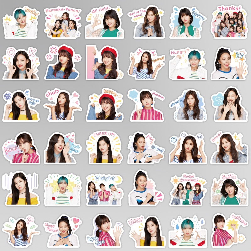 Bộ 40 Sticker Nhóm Nhạc TWICE Kpop Chống Thấm Nước