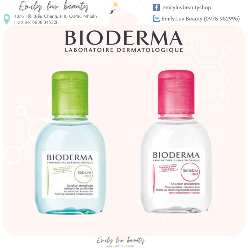 Tẩy trang Bioderma Micellar Water nội địa Pháp 100ml