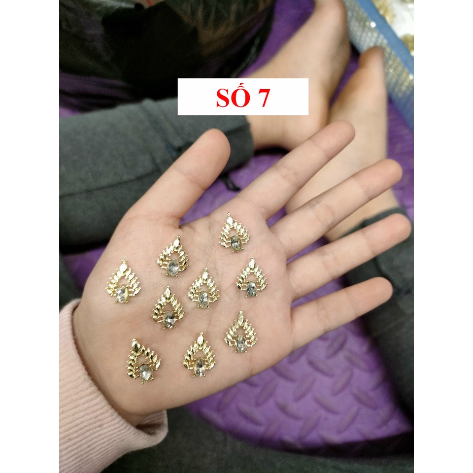 Charm nơ đá nail, Charm nail gắn móng cao cấp phụ kiện trang trí nail hottrend