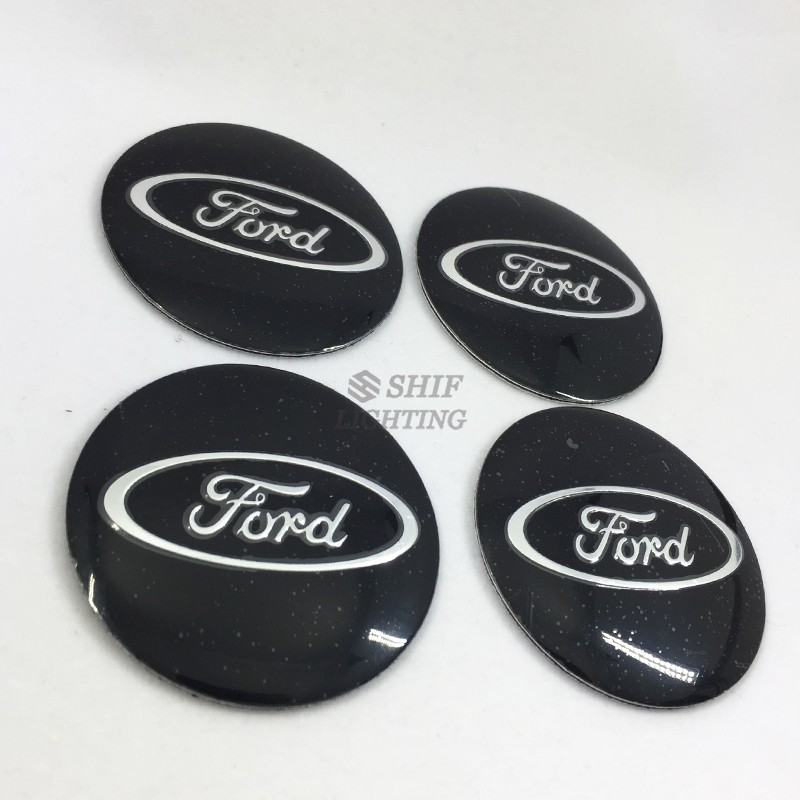 Bộ 4 miếng dán nắp giữa bánh xe kiểu logo 56mm cho xe Ford