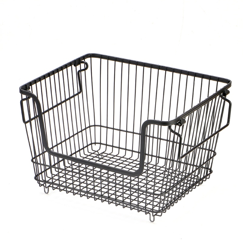 Rổ Đựng Trái Cây Bằng Kim Loại Màu Đen