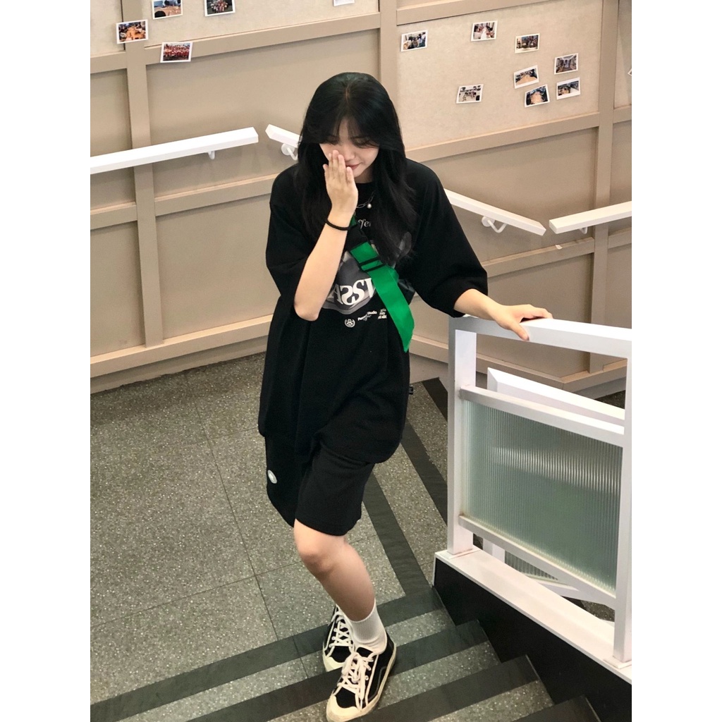 NRVP Áo Thun Nữ Oversize Cổ Tròn Thời Trang Hàn Quốc