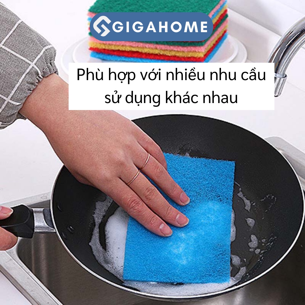 Combo 10 Miếng Cước Rửa Chén, Chà Xoong Nồi GIGAHOME 9832
