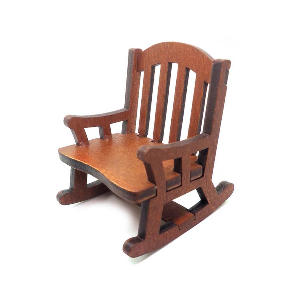 Đồ trang trí Ghế Bập Bênh Trang Trí Nhà Búp Bê Tỉ Lệ 1: 12