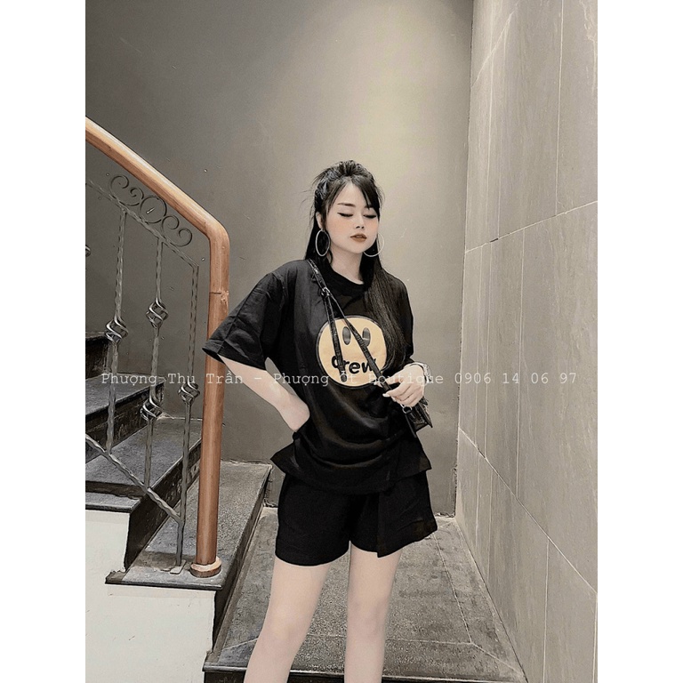 SÉT BỘ NỮ THUN COTTON MẶT CƯỜI DREWI ĐI CHƠI NĂNG ĐỘNG TRẺ TRUNG