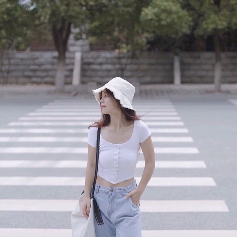 Mũ bucket tai bèo tua rua phong cách ulzzang