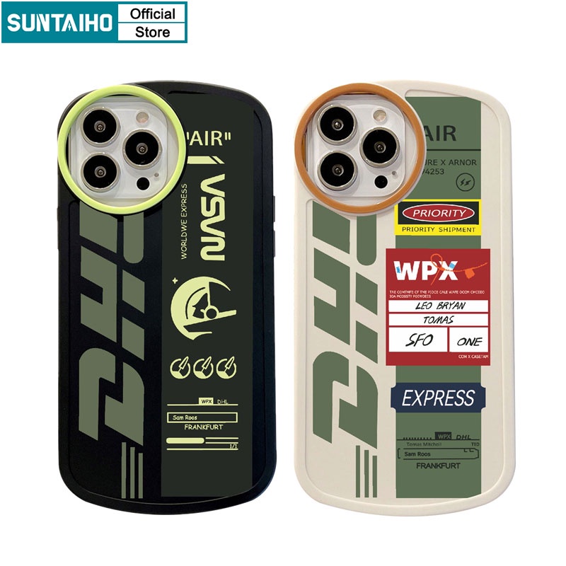 Suntaiho Ốp lưng iphone Ốp điện thoại silicon mềm in nhãn DHL thích hợp cho iPhone 11promax 13 X xr XSmax 7 8Plus 12promax 12 13