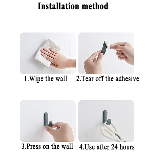 FEELING  Móc Treo Khăn Gắn Tường Tự Dính Tiện Lợi,Móc Treo Tường Giá đỡ Trục Vít