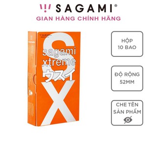 Sagami Orange siêu mỏng, không mùi, siêu mỏng cảm giác thật, truyền nhiệt nhanh, hộp 10 cái thumbnail