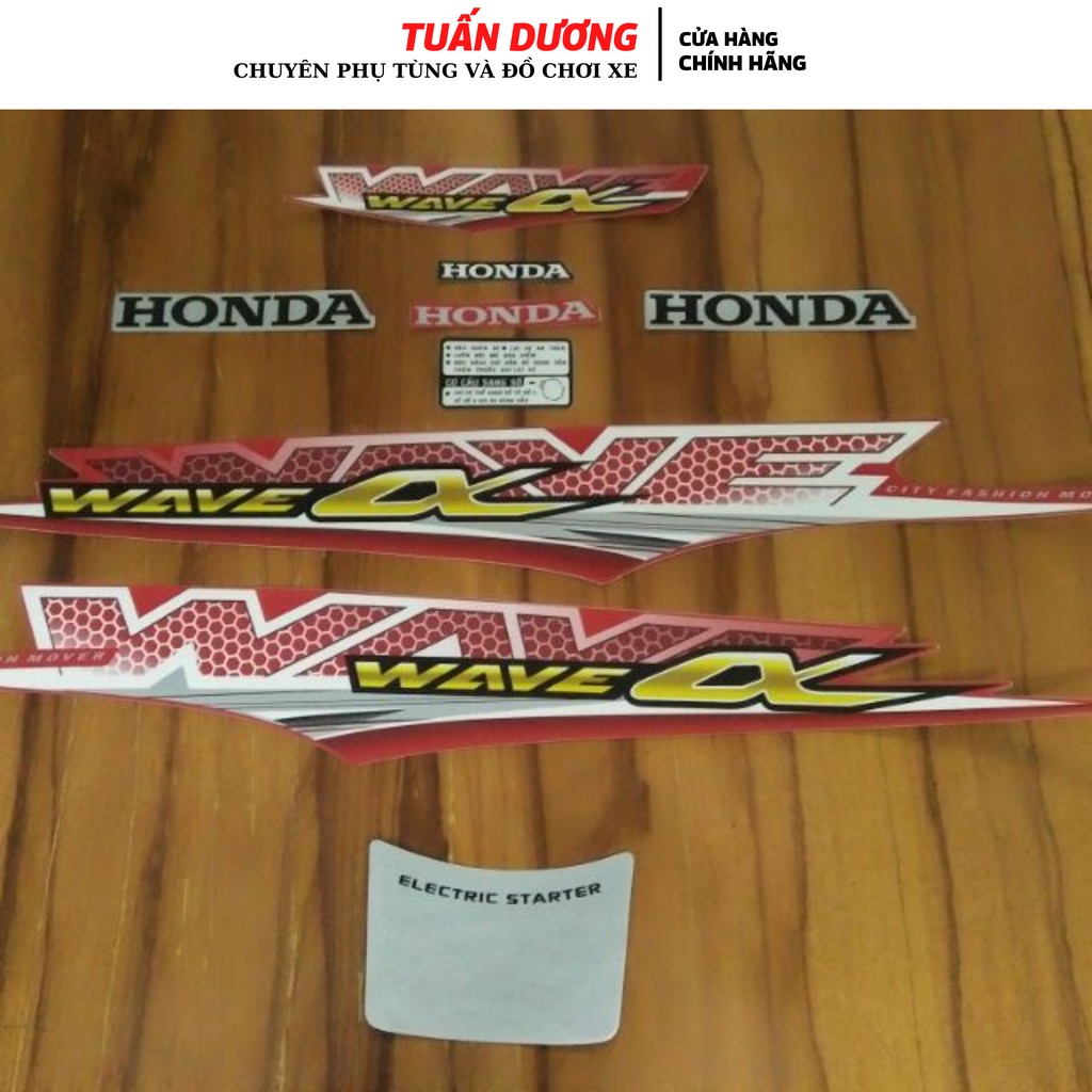 Bộ Tem Wave A 2015 Đầy Đủ Các Màu - Tem Hàng Đẹp Lắp Cho Wave A Từ 2006-2016 đều vừa 100%