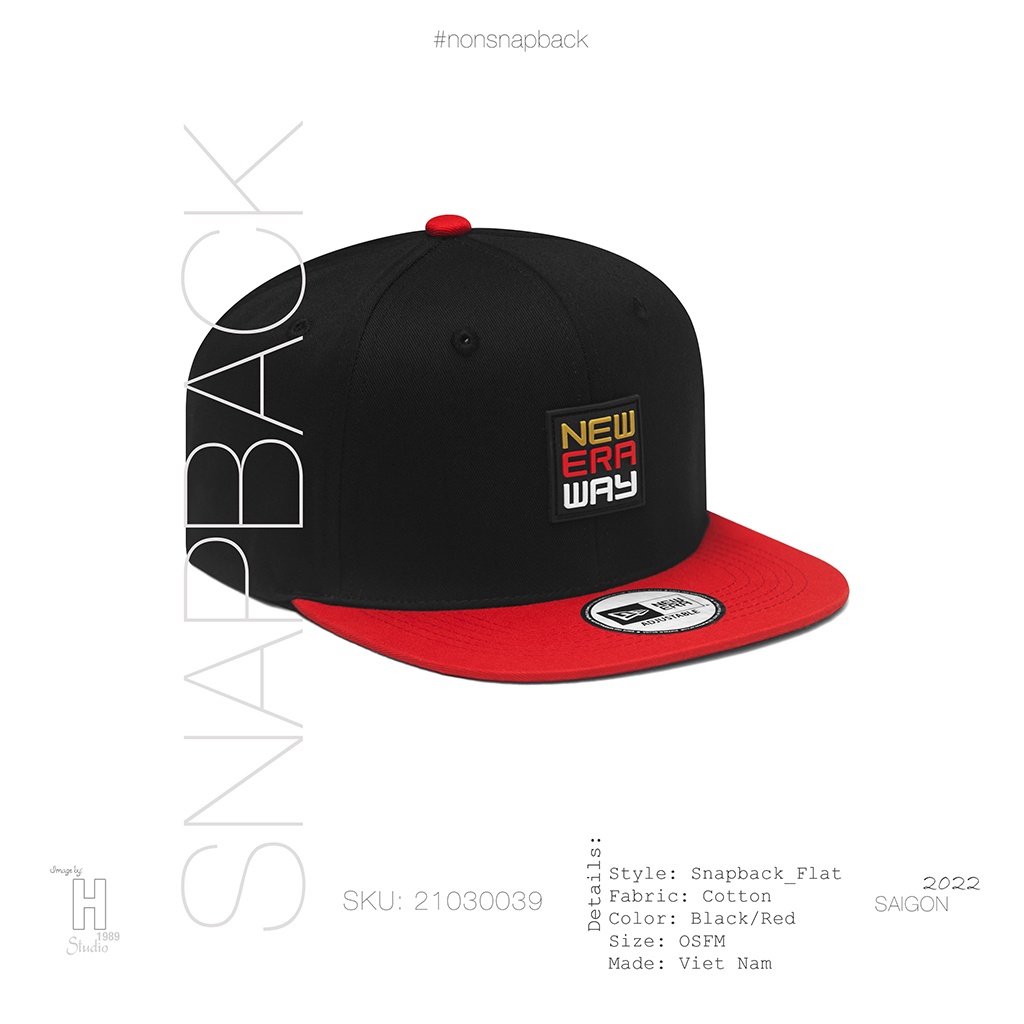 Mũ snapback thời trang nam màu đỏ đen cao cấp logo NE nhiều màu hàng chất lượng tiêu chuẩn xuất khẩu