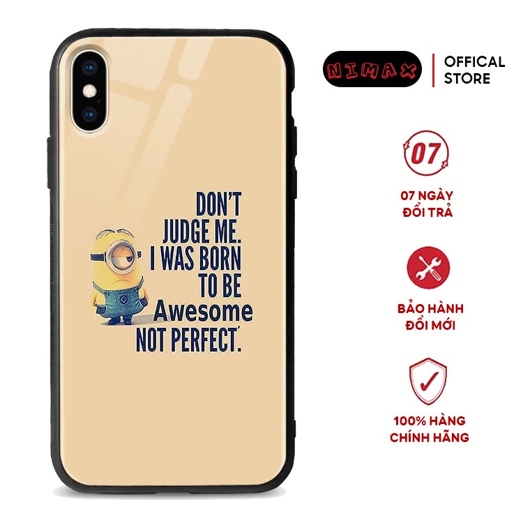Ốp Đt Ip In Hình Minion NIMAX Ip 5S/6/6Plus/6S/6S Plus/7/7Plus/8/8Plus/X/Xs/Xs Max/11/11 Promax/12/12 Promax