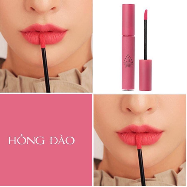 Son 3CE Kem Velvet Lip Tin Màu Pink Break ( hồng đào ) Chuẩn Auth