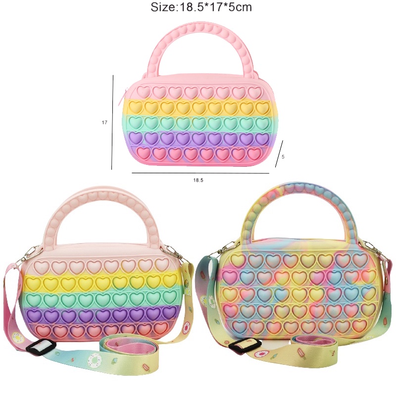 Đồ Chơi Bóp Giảm Căng Thẳng Hình Dạng Túi Đeo Chéo Bằng Silicone