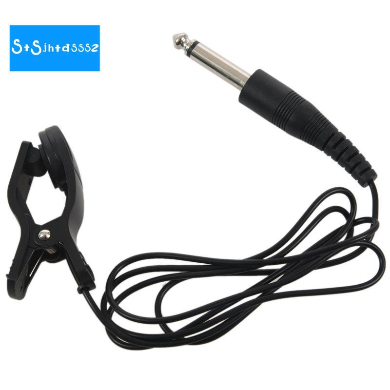 Black Universal Guitar Acoustic Clip On Pickup Piezo Contact Microphone