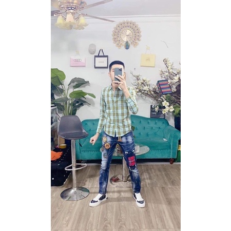 Áo sơ mi nam dài tay BBR kẻ nhiều màu caro ,chất liệu cotton thoáng mát, không nhăn, không bai xù