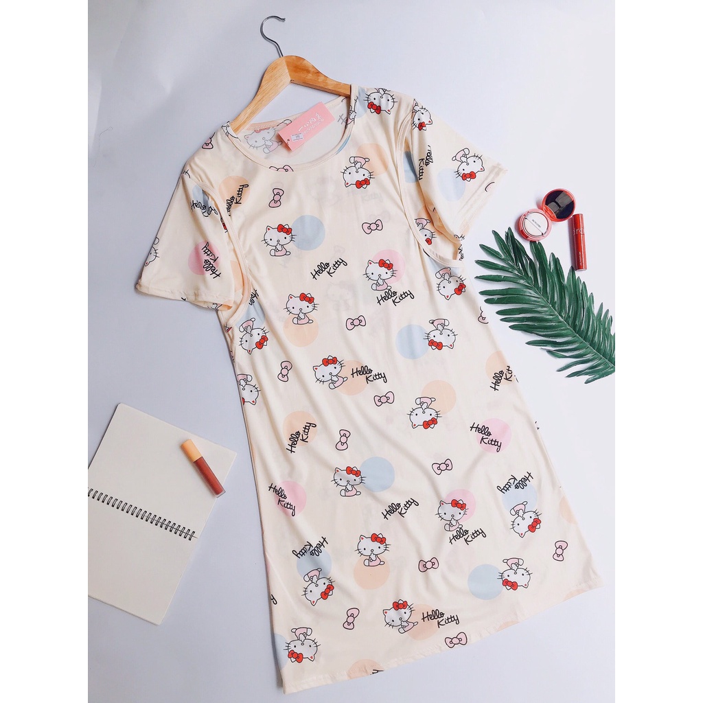 Váy bầu/đầm bầu cho con bú mùa hè chất cotton mát mẻ hình thật 100%