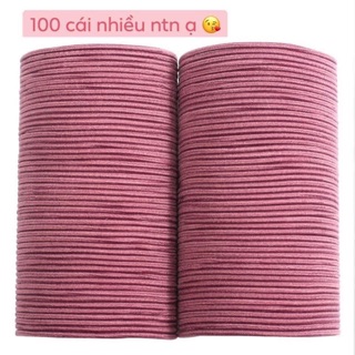 Set dây buộc tóc 100 chiếc ( kèm túi zip)