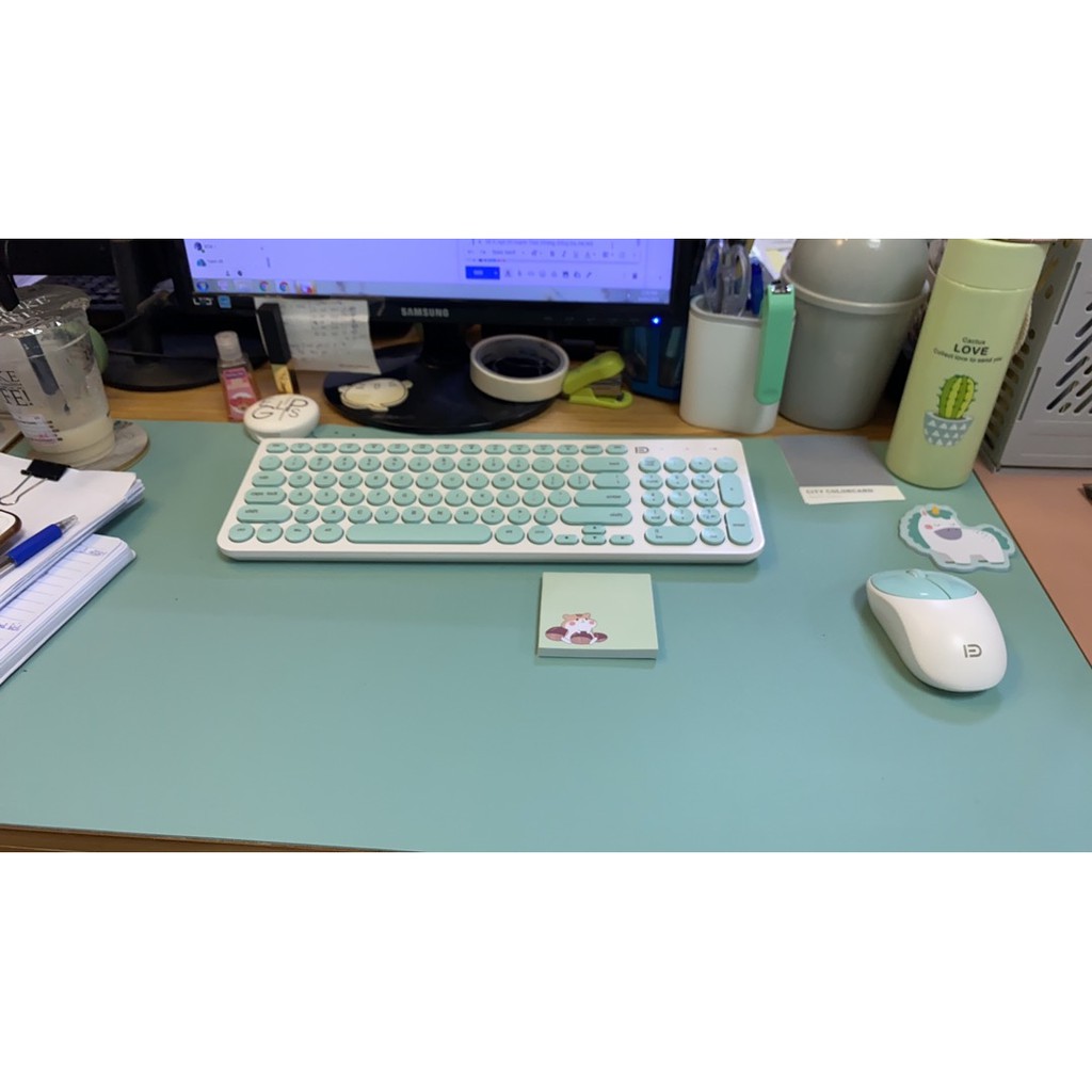 Tấm da trải bàn làm việc, Deskpad bàn làm việc BUBM. Tấm lót bàn phím da chống nước, chống trầy xước, dễ dàng vệ sinh