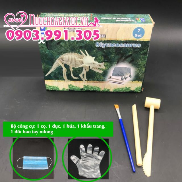 Đồ chơi game khảo cổ đào hóa thạch khủng long Dinosaur 16-20cm