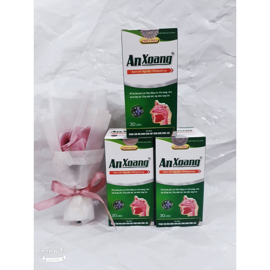 Viên uống AN XOANG, hỗ trợ làm giảm các triệu chứng của viêm xoang, viêm mũi dị ứng: chảy nước mũi, đau nhức vùng trán