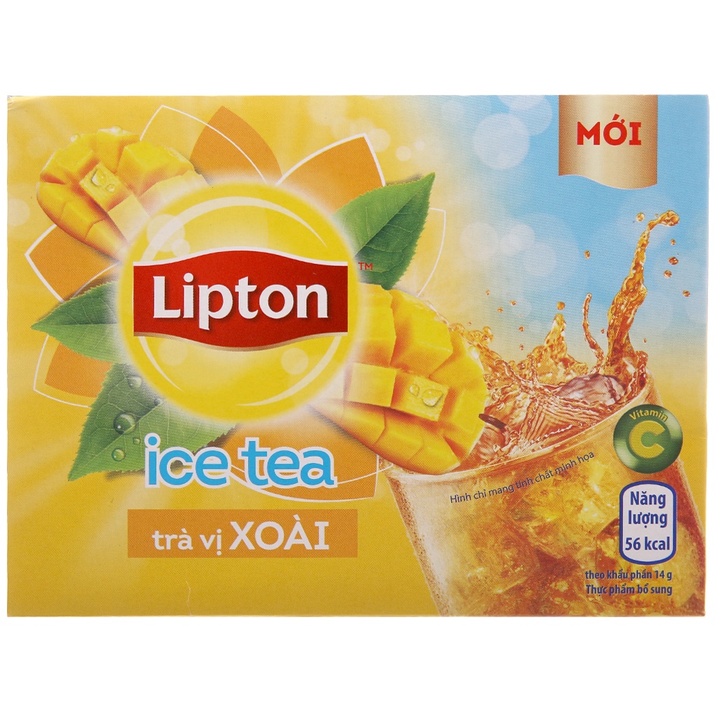TRÀ LIPTON ICE TEA 224G VỊ ĐÀO/ CHANH MẬT ONG/XOÀI (16 Gói x 14gr)