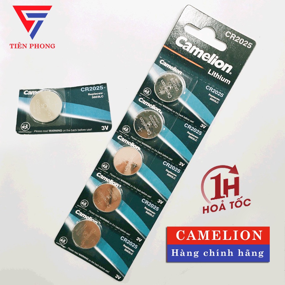 Pin CR2025 Camelion Lithium 3V chính hãng cho máy tính Casio, pin cúc áo, pin cmos máy tính, pin đồng hồ