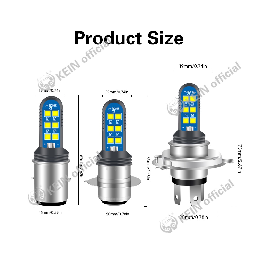 Đèn Pha H4 Led H6 BA20D P15D H6W 12V Ánh Sáng Trắng Cho Xe Máy