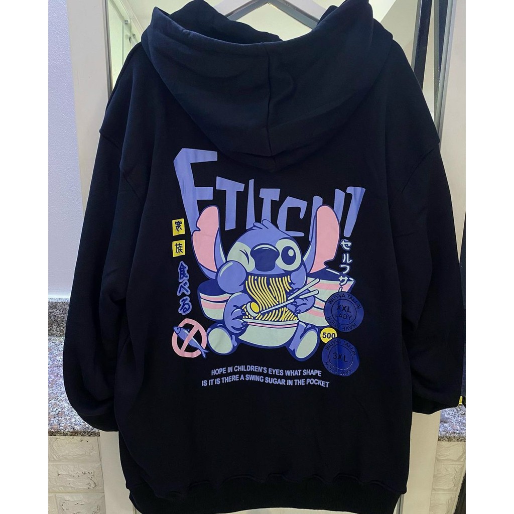 Áo khoác HOODIE RAMEN form rộng có nón tay phồng chui đầu ULZZANG  cho nam nữ VIVU123STORE   HOD010