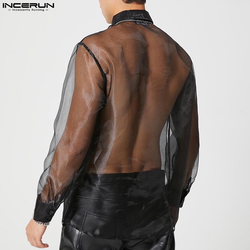 Áo sơ mi INCERUN thiết kế độc đáo quyến rũ cho nam