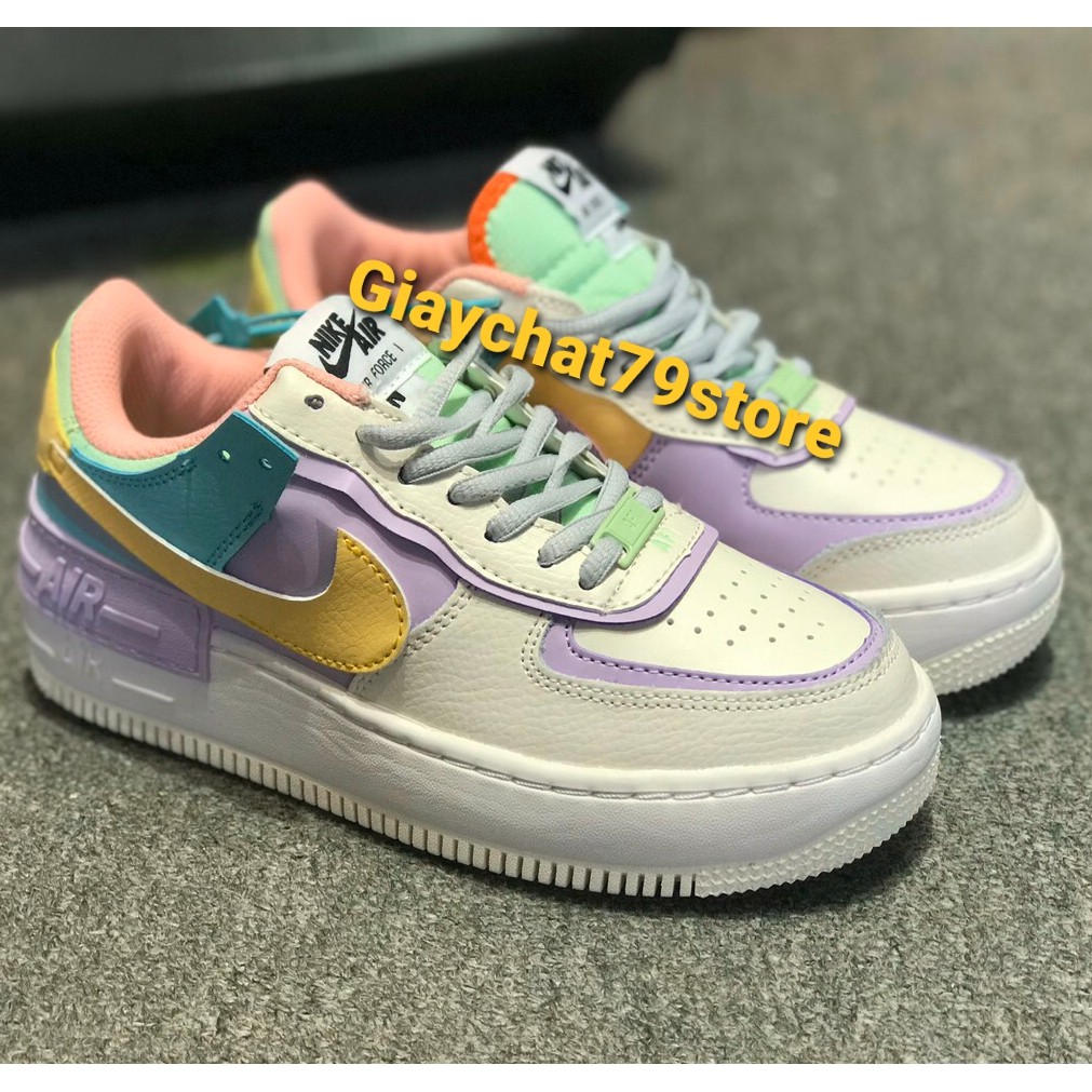 Giày Nike Air Force 1 Shadow Pale Ivory Women - CI0919-101 (White/ Multi) [Chính Hãng Auth - FullBox] - Giaychat79store