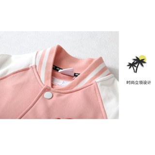 ÁO BOMBER MLB NY [FULL BOX BILL] MÀU HỒNG BASIC