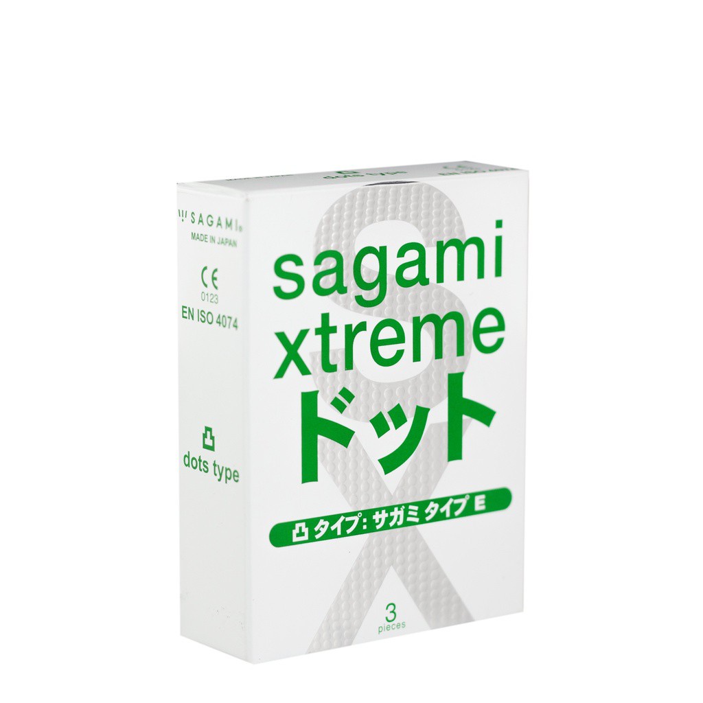 Bao cao su có gai SAGAMI White Nhật Bản tăng khoái cảm truyền nhiệt nhanh bcs mỏng có gai nhỏ nhiều gel bôi trơn