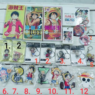 Giỏ quà postcard bookmark móc khóa iring flashcard One Piece