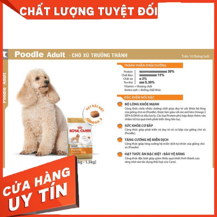 Thức ăn cho chó Royal Canin Poodle Adult cho chó Poodle - 500g